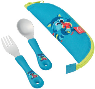 Maped PICNIK Besteck-Set WASCHBÄR, 3-teilig, blau