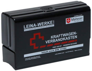 LEINA KFZ-Verbandkasten Star II, Inhalt DIN 13164, schwarz