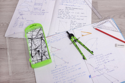 FABER-CASTELL Compas à réglage rapide, vert fluo / noir