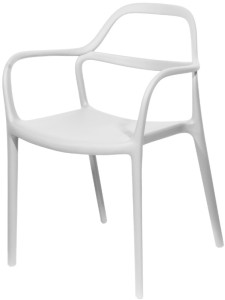 PAPERFLOW Chaise visiteur d'extérieur NOVA, set de 2, blanc