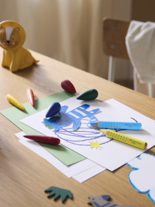 FABER-CASTELL Craie de cire Poire, étui en carton de 4