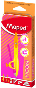 Maped Zirkelkasten STUDY NEON, 9-teilig