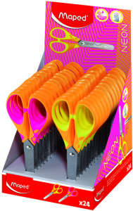 Maped Bastelschere Essentials Soft NEON, 130 mm, Display