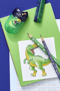 FABER-CASTELL Kit d'écriture Dino Jumbo, 3 pièces, vert