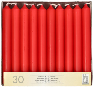 STARPAK Bougie de table, 21 mm, pack de 30, crème