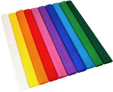 PAPSTAR Rouleau de papier crépon, 500 mm x 2,5 m, assorti