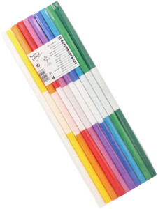PAPSTAR Rouleau de papier crépon, 500 mm x 2,5 m, assorti