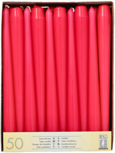 STARPAK Bougie de chandelier, 22 mm, pack de 50, fuchsia