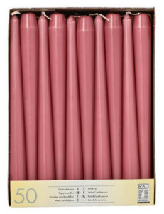 STARPAK Bougie de chandelier, 22 mm, pack de 50, fuchsia