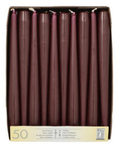 STARPAK Bougie de chandelier, 22 mm, pack de 50, fuchsia