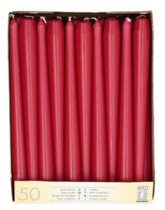 STARPAK Bougie de chandelier, 22 mm, pack de 50, fuchsia