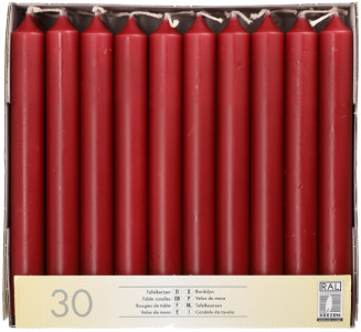 STARPAK Bougie de table, 21 mm, pack de 30, gris