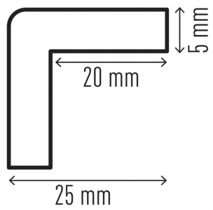DURABLE Profilé de protection C25R, magnétique, rond