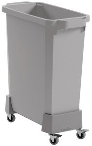 DURABLE Chariot DURABIN 60 L, en rPP, 4 roulettes, gris