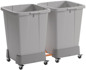 DURABLE Chariot DURABIN 60 L, en rPP, 4 roulettes, gris