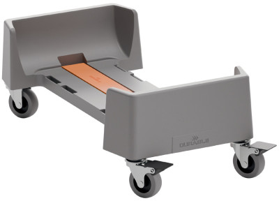 DURABLE Chariot DURABIN 90 L, en rPP, 4 roulettes, gris