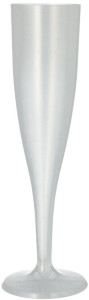 PAPSTAR Flûte à champagne réutilisable, 0,1 l, 10 pièces