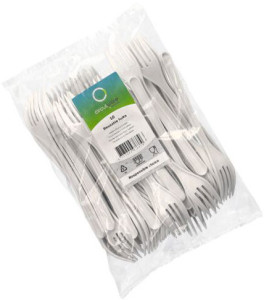 PAPSTAR Fourchette réutilisable, longueur: 185 mm, blanc