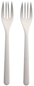PAPSTAR Fourchette réutilisable, longueur: 185 mm, blanc