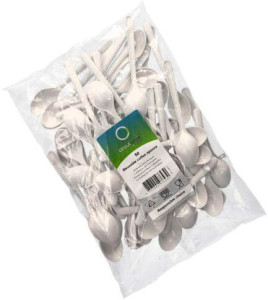 PAPSTAR Cuillère à café réutilisable, longueur 130 mm, blanc