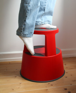 WEDO Tabouret marchepied SuperStep, en plastique, rouge