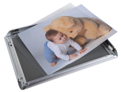 EXACOMPTA Cadre photo en aluminium, A3, argent