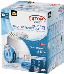 Pattex Déshumidificateur pour salle de bain AERO 360, blanc