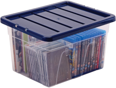 Fellowes Boîte de rangement BANKERS BOX, 22 L, transparent