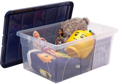 Fellowes Boîte de rangement BANKERS BOX, 38 L, transparent