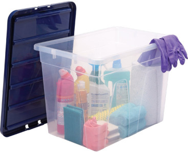 Fellowes Boîte de rangement BANKERS BOX, 64 L, transparent