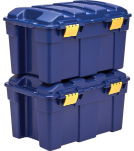Fellowes Coffre de rangement BANKERS BOX, 40 L, bleu foncé