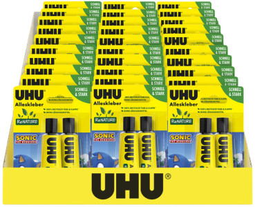 UHU Colle universelle ReNATURE SONIC, présentoir de 30