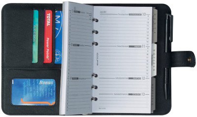 bind Agenda modèle 17501, format A7, agenda 2025, noir