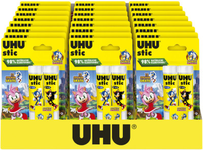UHU Bâton de colle stic SONIC, 2x 21g, présentoir de 24