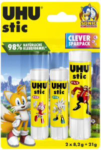 UHU Bâton de colle stic SONIC, 3x 8,2 g, blister