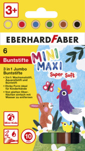 EBERHARD FABER Crayon de couleur 3 en 1 Jumbo MINI MAXI