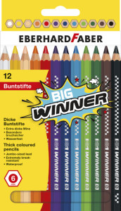 EBERHARD FABER Crayon de couleur BIG WINNER, étui de 12