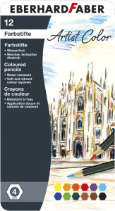 EBERHARD FABER Crayon de couleur Artist Color, étui de 12