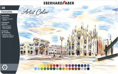 EBERHARD FABER Crayon de couleur Artist Color, étui de 12