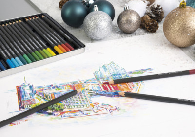 EBERHARD FABER Crayon de couleur Artist Color, étui de 12