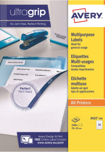 AVERY Etiquette multi-usage, 105 x 42,3 mm, blanc