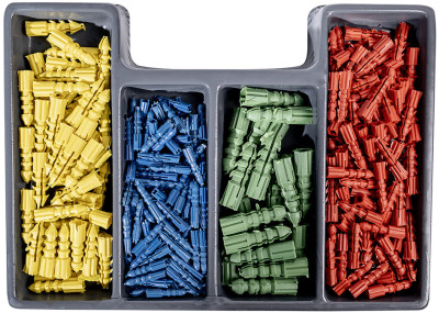 BRÜDER MANNESMANN Kit forets & chevilles, 300 pièces