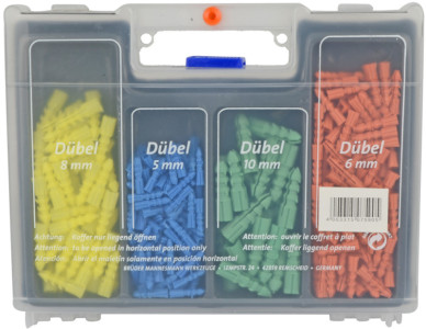 BRÜDER MANNESMANN Kit forets & chevilles, 300 pièces