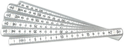 BRÜDER MANNESMANN Mètre pliant en PVC, 2,0 m, blanc