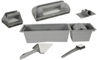 BRÜDER MANNESMANN Kit de peintre, 9 pièces, gris BRÜDER MANNESMANN Kit de peintre, 9 pièces, gris