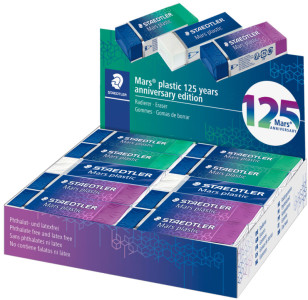 STAEDTLER Gomme en plastique Mars plastic, présentoir de 20