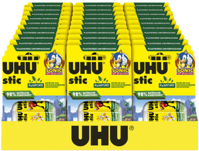 UHU Bâton de colle stic ReNature SONIC, présentoir de 30