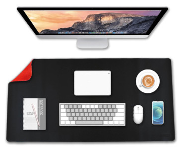 deflecto Sous-main, 1.200 x 600 mm, noir/rouge