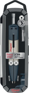 Maped Coffret de compas technique No.308, 3 pièces, noir
