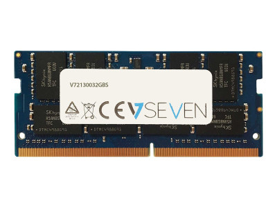 V7 : 32GB DDR4 2666MHZ CL19 NON ECC SO DIMM PC4-21300 1.2V